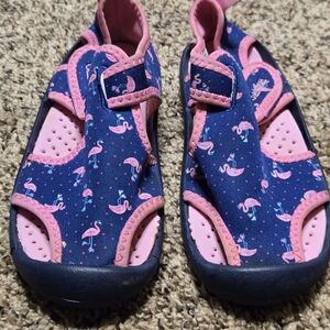 **Size 12* OshKoshB'Gosh* Blue and Pink Water Shoes with Velcro Strap**